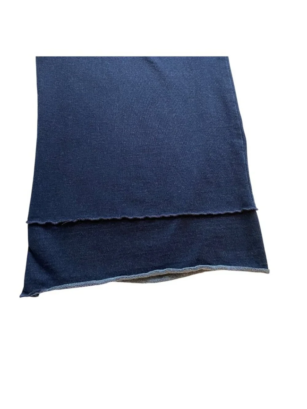Focus Casual Life Women's M Navy Blue Pants Wide-Leg Cropped Pull On Comfy Boho